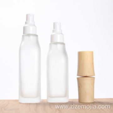 Glass lotion skincare square glass jars and bottles